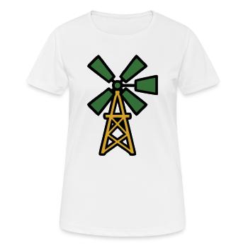 Graphique de parc éolien - T-shirt respirant Femme - blanc - Devant - AI Model Female 172 dark (172cm)