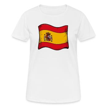 Spanish Flag Cartoon Style - Women's Breathable T-Shirt - white - Front - AI Model Female 172 dark (172cm)