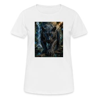 Panthère mosaïque des chutes - T-shirt respirant Femme - blanc - Devant - AI Model Female 172 dark (172cm)