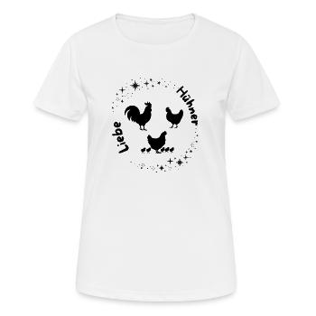 Amour du poulet - T-shirt respirant Femme - blanc - Devant - AI Model Female 172 dark (172cm)