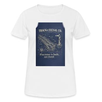 Railway Technology Blueprint Precision - Women's Breathable T-Shirt - white - Front - AI Model Female 172 dark (172cm)