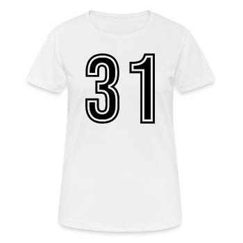 Symbole du chiffre 31 - T-shirt respirant Femme - blanc - Devant - AI Model Female 172 dark (172cm)