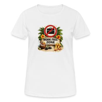 Cadeau de retraite drôle pour un collègue - T-shirt respirant Femme - blanc - Devant - AI Model Female 172 dark (172cm)