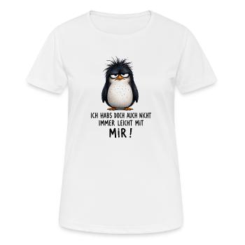  Ich Habs Doch Auch Nicht Immer Leicht Mit Mir - Frauen T-Shirt atmungsaktiv - Weiß - Vorne - AI Model Female 172 dark (172cm)