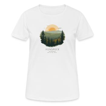 Hunsrück National Park | Vintage Landscape - Frauen T-Shirt atmungsaktiv - Weiß - Vorne - AI Model Female 172 dark (172cm)