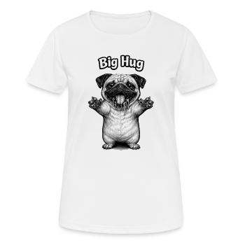 Gros câlin du gros carlin - T-shirt respirant Femme - blanc - Devant - AI Model Female 172 dark (172cm)