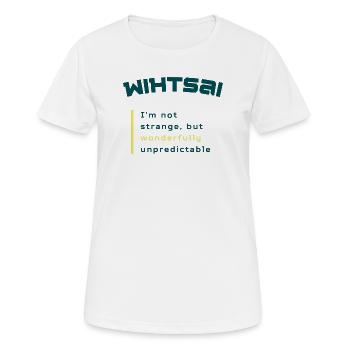 WIHTSAI | Merveilleusement imprévisible - T-shirt respirant Femme - blanc - Devant - AI Model Female 172 dark (172cm)