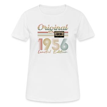 70e anniversaire, 70 ans - T-shirt respirant Femme - blanc - Devant - AI Model Female 172 dark (172cm)