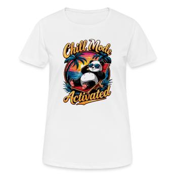 Coucher de soleil Chill Panda - T-shirt respirant Femme - blanc - Devant - AI Model Female 172 dark (172cm)