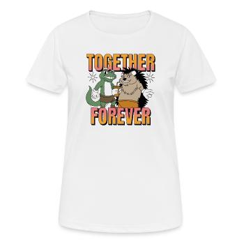 Ensemble, Compagnons pour toujours - T-shirt respirant Femme - blanc - Devant - AI Model Female 172 dark (172cm)