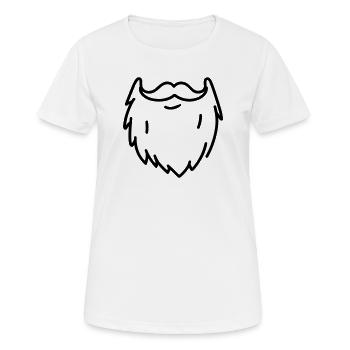 barbe - T-shirt respirant Femme - blanc - Devant - AI Model Female 172 dark (172cm)