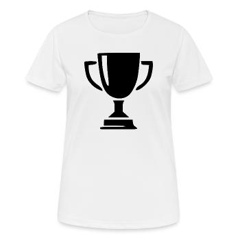 Pokal Sieg Geschenk Sportler - Frauen T-Shirt atmungsaktiv - Weiß - Vorne - AI Model Female 172 dark (172cm)