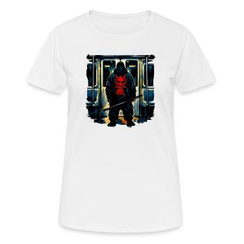 Ninja démons dans le métro - T-shirt respirant Femme - blanc - Devant - AI Model Female 172 dark (172cm)