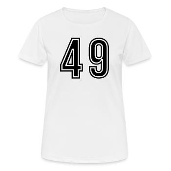 Symbole du chiffre 49 - T-shirt respirant Femme - blanc - Devant - AI Model Female 172 dark (172cm)