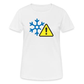 Avertissement de froid Icône solide Symbole de givre - T-shirt respirant Femme - blanc - Devant - AI Model Female 172 dark (172cm)