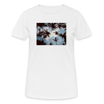 Perspective des palmiers tropicaux - T-shirt respirant Femme - blanc - Devant - AI Model Female 172 dark (172cm)