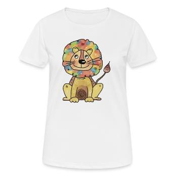 Fort comme un lion et un peu différent - T-shirt respirant Femme - blanc - Devant - AI Model Female 172 dark (172cm)