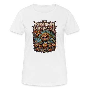 Massacre de la citrouille de Heavy Metal - T-shirt respirant Femme - blanc - Devant - AI Model Female 172 dark (172cm)