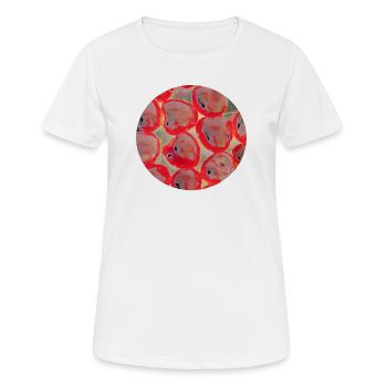Art pop fruit néon - T-shirt respirant Femme - blanc - Devant - AI Model Female 172 dark (172cm)