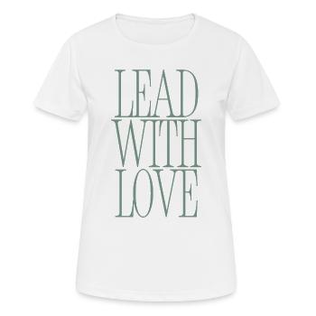 Typographie en Héros avec Amour - T-shirt respirant Femme - blanc - Devant - AI Model Female 172 dark (172cm)