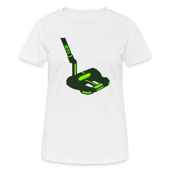 Golf Putter Schlaeger Icon - Frauen T-Shirt atmungsaktiv - Weiß - Vorne - AI Model Female 172 dark (172cm)