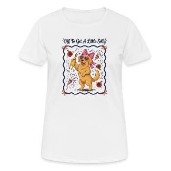 Je pars faire un peu la folie - T-shirt respirant Femme - blanc - Devant - AI Model Female 172 dark (172cm)