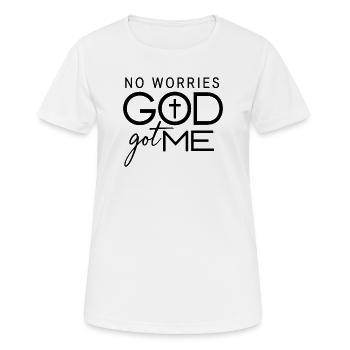Pas de souci, Dieu m’a pris - T-shirt respirant Femme - blanc - Devant - AI Model Female 172 dark (172cm)