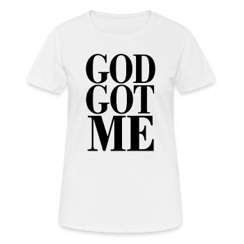 Typographie Tee de Dieu Me Fait Audace. - T-shirt respirant Femme - blanc - Devant - AI Model Female 172 dark (172cm)