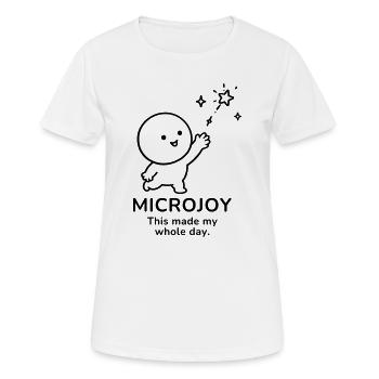 Microjoy – This Made My Whole Day | Happy Mood - Frauen T-Shirt atmungsaktiv - Weiß - Vorne - AI Model Female 172 dark (172cm)