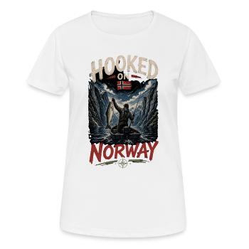 Accros à la Norvège - T-shirt respirant Femme - blanc - Devant - AI Model Female 172 dark (172cm)
