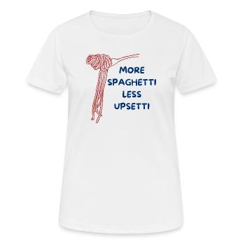 Design spaghetti amusant - T-shirt respirant Femme - blanc - Devant - AI Model Female 172 dark (172cm)