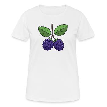 Costume de mûre Baies de Carnaval Violet - T-shirt respirant Femme - blanc - Devant - AI Model Female 172 dark (172cm)
