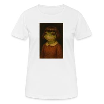 Fille-grenouille au look rétro - T-shirt respirant Femme - blanc - Devant - AI Model Female 172 dark (172cm)