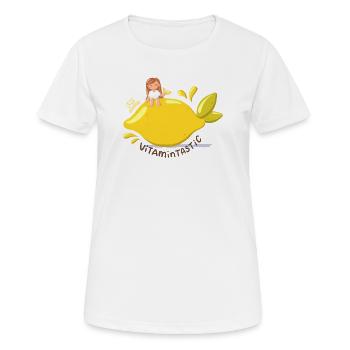 Fille Citron Vitamintastique - T-shirt respirant Femme - blanc - Devant - AI Model Female 172 dark (172cm)
