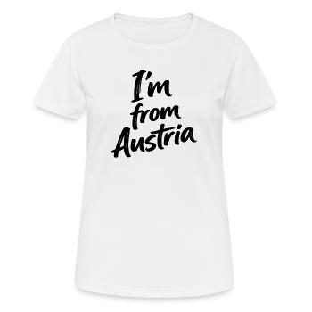 I am from Austria - Women's Breathable T-Shirt - white - Front - AI Model Female 172 dark (172cm)