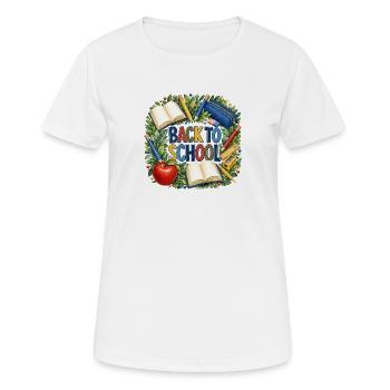 Back to School Books and Supplies - Women's Breathable T-Shirt - white - Front - AI Model Female 172 dark (172cm)