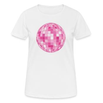 Boule Disco Rose Éclatante - T-shirt respirant Femme - blanc - Devant - AI Model Female 172 dark (172cm)