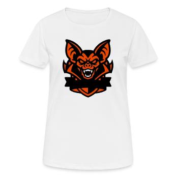 Blason de la mascotte de la chauve-souris - T-shirt respirant Femme - blanc - Devant - AI Model Female 172 dark (172cm)