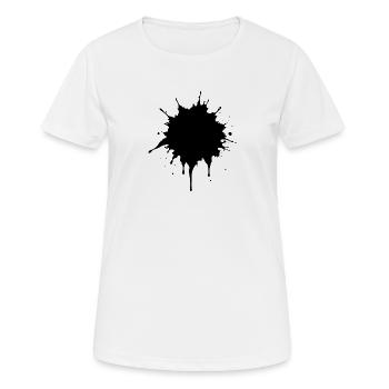 Ink splatter - Women's Breathable T-Shirt - white - Front - AI Model Female 172 dark (172cm)