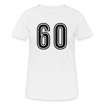 Symbole du chiffre 60 - T-shirt respirant Femme - blanc - Devant - AI Model Female 172 dark (172cm)