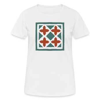 Tuiles andalouses 15 - T-shirt respirant Femme - blanc - Devant - AI Model Female 172 dark (172cm)