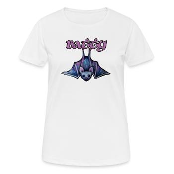 Illustration de chauve-souris néon Batty - T-shirt respirant Femme - blanc - Devant - AI Model Female 172 dark (172cm)