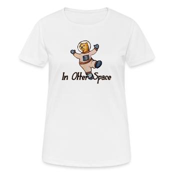 Dans Otter Space Astronaut - T-shirt respirant Femme - blanc - Devant - AI Model Female 172 dark (172cm)