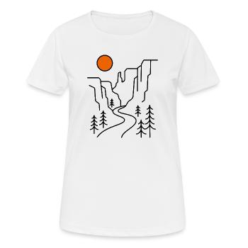 Cadeau pour randonnée en ligne des montagnes Canyon - T-shirt respirant Femme - blanc - Devant - AI Model Female 172 dark (172cm)