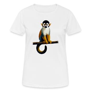 Squirrel monkey - Women's Breathable T-Shirt - white - Front - AI Model Female 172 dark (172cm)