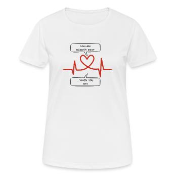 Failure Doesn't Exist – When You Try - Women's Breathable T-Shirt - white - Front - AI Model Female 172 dark (172cm)