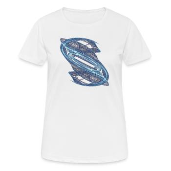 Crystal Streams – Attracteur étrange - T-shirt respirant Femme - blanc - Devant - AI Model Female 172 dark (172cm)