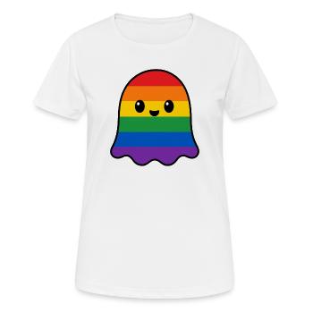 Esprit de la fierté arc-en-ciel - T-shirt respirant Femme - blanc - Devant - AI Model Female 172 dark (172cm)