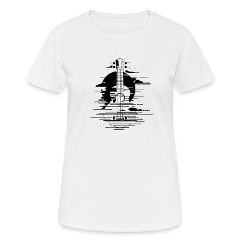 Dessin de ukulélé - T-shirt respirant Femme - blanc - Devant - AI Model Female 172 dark (172cm)