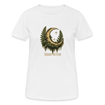 Sorcière des Bois Sombres, Sorcière de la Mousse Forêt Gothique Cresce - T-shirt respirant Femme - blanc - Devant - AI Model Female 172 dark (172cm)